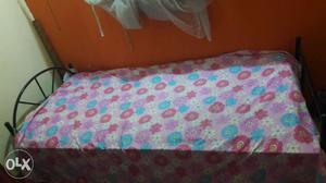Iron bed with 2 mattress in good condition
