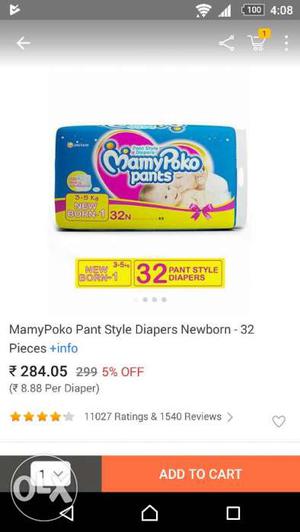Mamypoko Pants Diaper Pack NB1