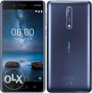 Nokia 8 blue color 1 month old two 599two6