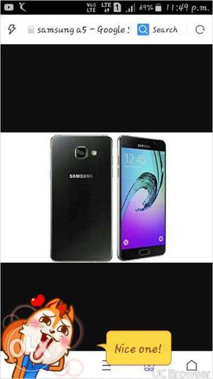 Samsung A5 black in colour with all acessories