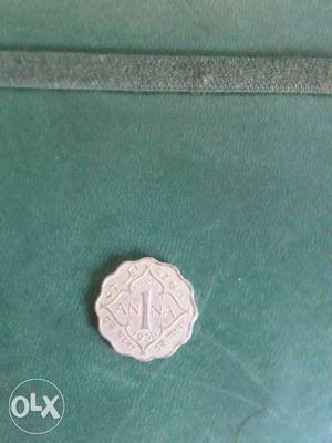1 ANNA coin 80 year old very good condition