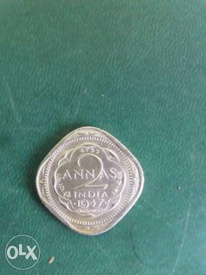 2ANNA coin independent year  very good