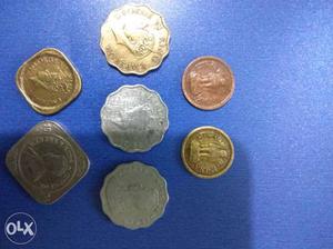 Antique Coins collection 1 Anna, 2 Anna Total 7
