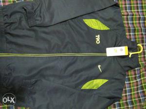 Black And Green Nike Zip-up Jacket
