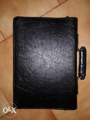 Black Leather Brief Case\