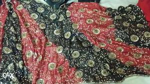 Black and red patiyala dress large size 4 months
