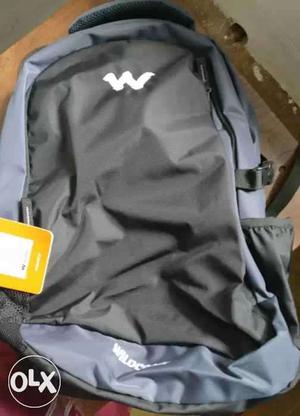 Black&grey wildcraft bag,laptop bag,5 year warrenty