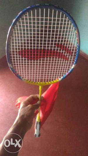 Blue And Yellow Badminton Racket
