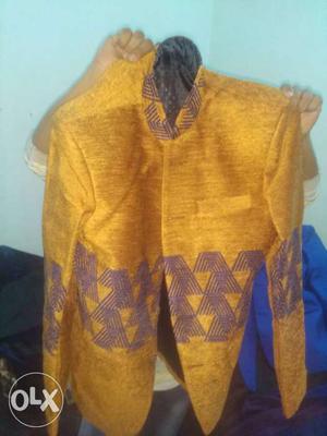 Brown And Blue Traditional Suit
