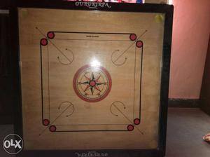 Carrom board with, coins never use 