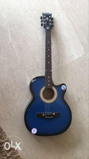 Cutaway Blue-burst Acoustic Guitar