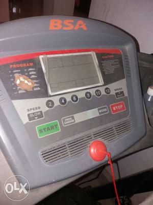 Gray BSA Treadmill Control Panel