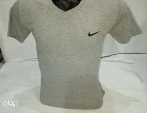 Gray Nike V-neck Shirt
