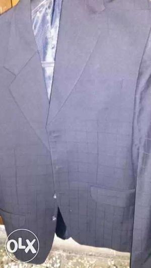 Gray Notched Suit Jacket