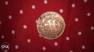 Half Anna East India Coin