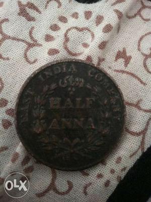 Half Anna India Paisa nearly 200 yrs Old Antique