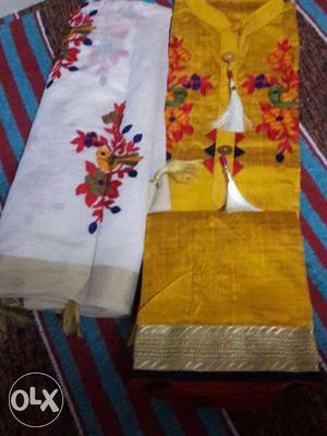 Heavy chanderi cotton ready to stiched