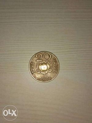 Hey guys I m sail my  Indian 20 paise coin..