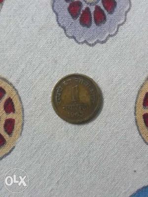 Indian currency of  paise coin
