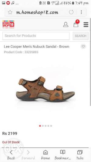 Lee Cooper Sandals Tan Colour... size Uk 11 lite