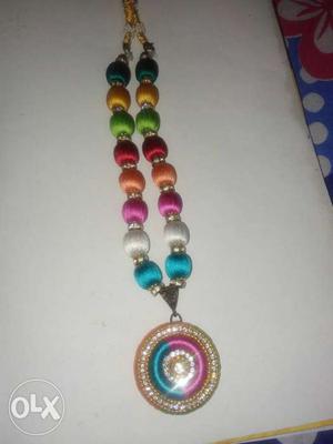 Multicolored Thread Necklace