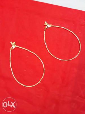 My New handmade artificial golden anklets