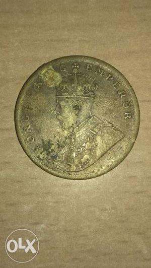 Old one rupee coin / George king emperor 