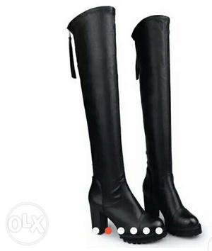 Over the knee leather boots. Brand new. I