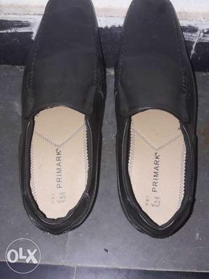 Pair Of Black Primark Leather Loafers