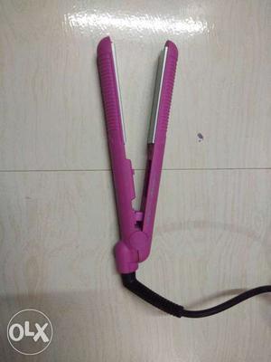 Pink And White Hair Flat Iron
