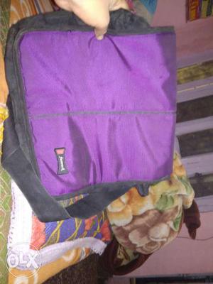 Purple And Black Shoulder Bag
