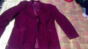 Red Notch Lapel Suit Jacket