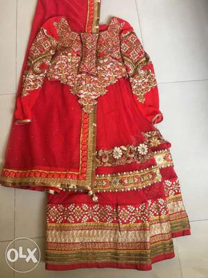 Red traditional lehenga