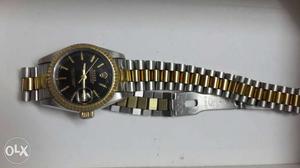 Rolex woman gold and silver watch stainless steel