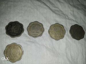 Several Scallop Gold-colored Coins