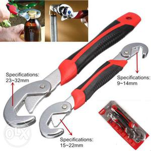 Snap and grip universal wrench set of 2 pcs