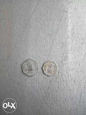 Two Scalloped Edge Silver Coins