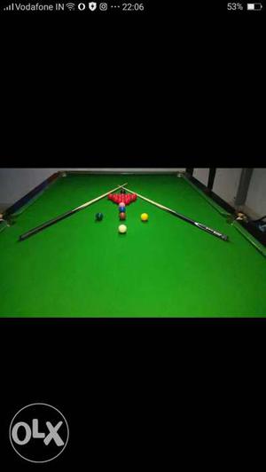 Two tables 5 by 10 snooker and 8 by 4 pool table