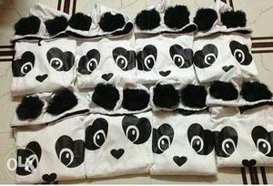 White-and-black Panda-printed Hoodie Lot