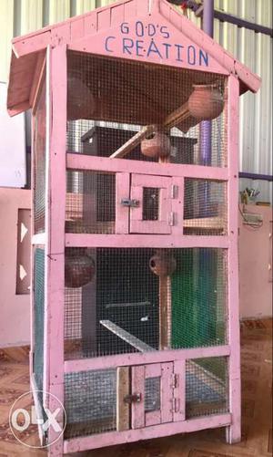 Birds cage with 2 compartments good condition