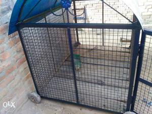 Blue And Black Pet Cage