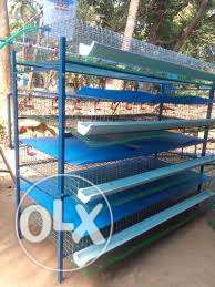 Blue Metal Multilevel Small Animal Cage