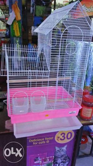 New fancy bird cage. for all birds. with waste