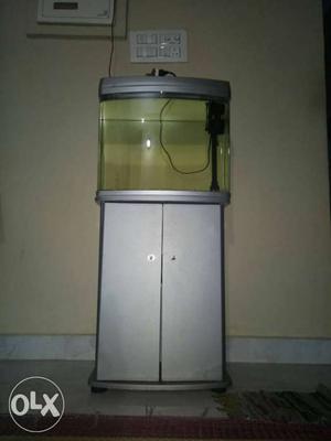 White Wooden Fish Tank Cabinet