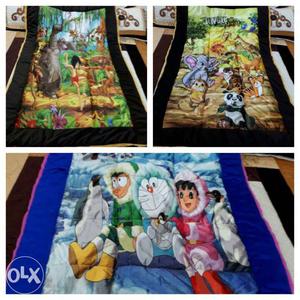 200 GSM kids Quilt available in panel printing,