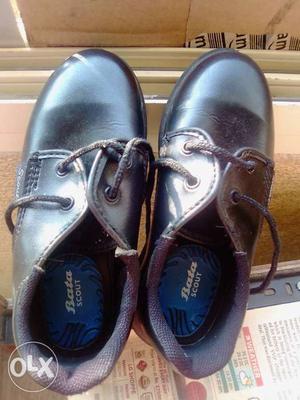 BATA SCOUT Black Leather Shoes