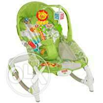 Baby's Green And White Fisher-Price Bouncer Seat