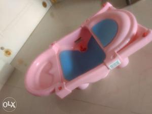 Baby's Pink And Blue Plastic Bather