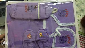 Baby's Purple Layette Set