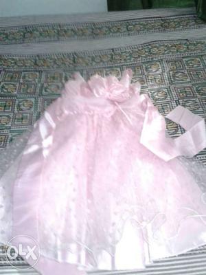 Beautiful baby pink frill frock